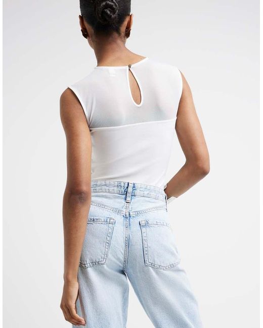 River Island Blue High-Waist Relaxed Straight Jeans