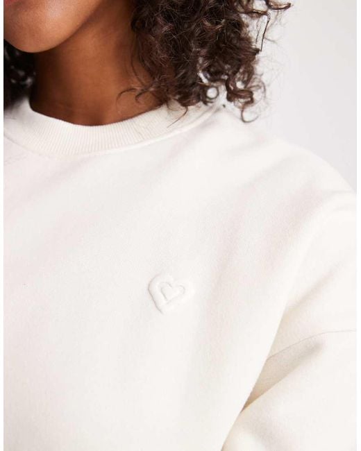 Miss Selfridge White Oversized Sweatshirt