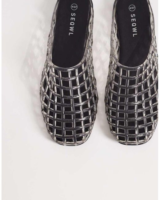 SEQWL White Jelly Cage Mules
