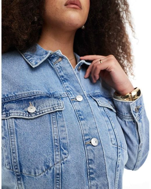 ONLY Blue Oversized Denim Jacket