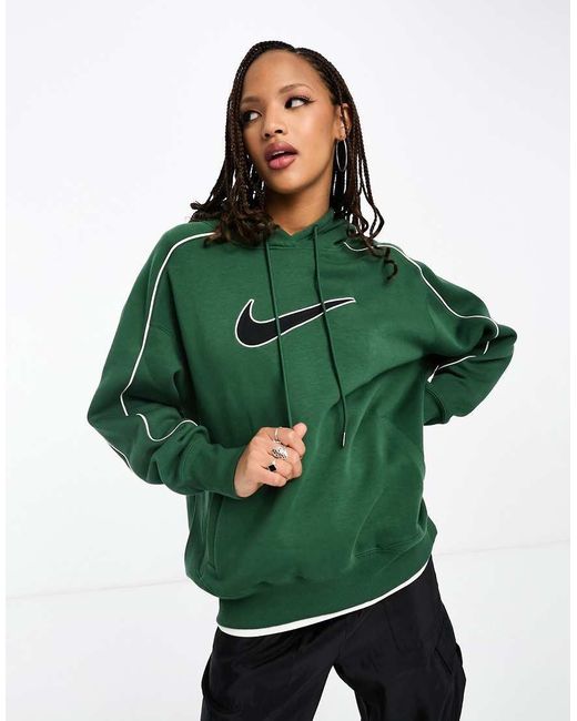 Sudadera Verde Oscuro Extragrande Con Capucha De Felpa De Streetwear Nike de color Green