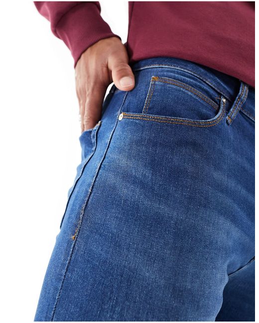 ASOS – spray-on-jeans aus powerstretch in Blue für Herren