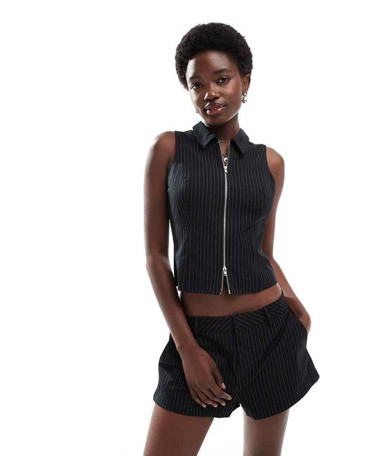 Cotton On Black Izzy Zip-through Singlet