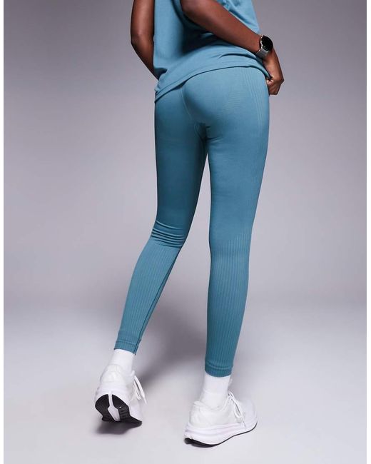 Adidas Originals Blue Adidas Training Knitted Full Length leggings