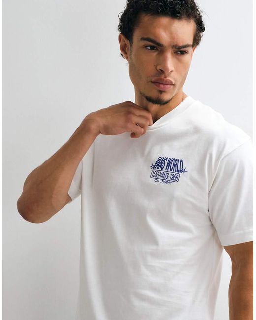 Vans Blue World Intl Back Print T-shirt for men