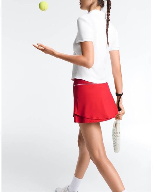 Oysho Red Comfortlux High-Rise Piping Mini Skirt