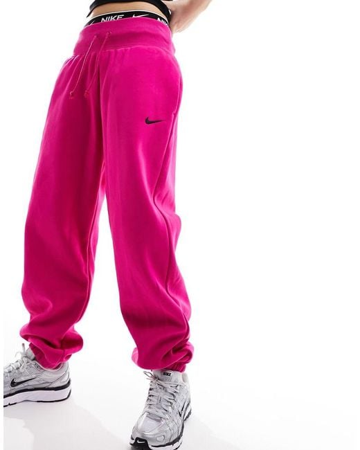 Nike Pink Phoenix Fleece Oversized Fleece Joggers