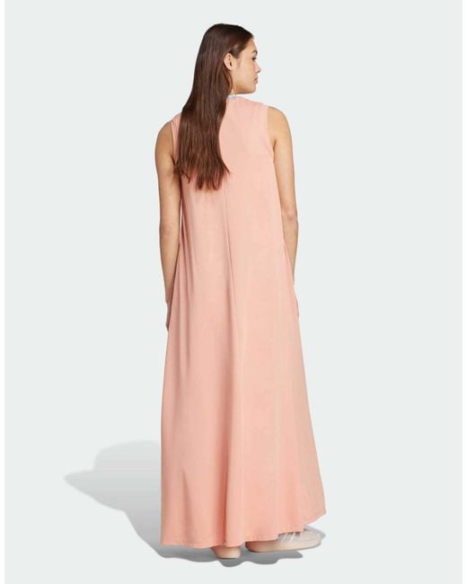 Adidas Pink – tiro cut – langes kleid aus weichem netzstoff