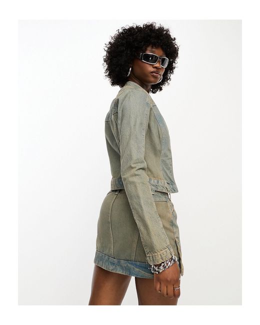 Reclaimed vintage Motorcross Denim Jacket Co ord in Blue Lyst UK