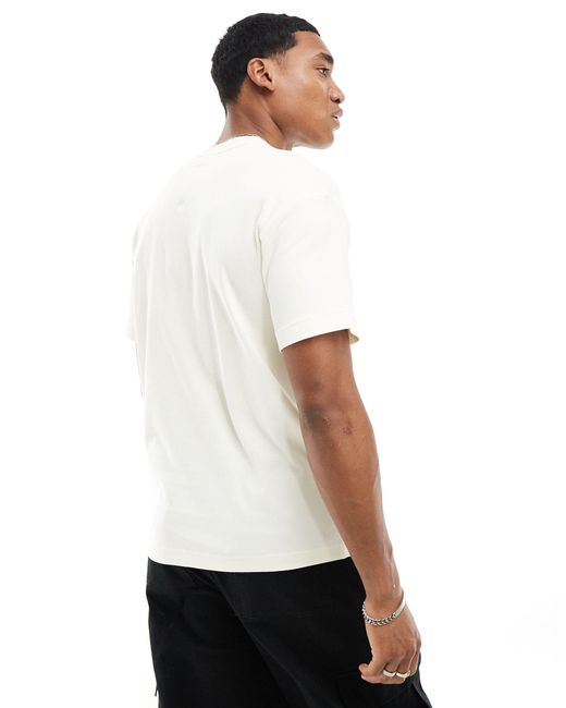 T-shirt con logo centrale bianca di Calvin Klein in White da Uomo