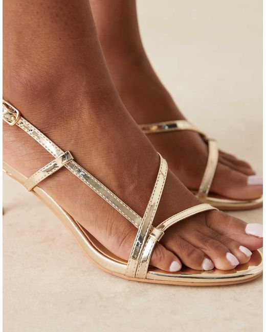 Glamorous Brown Strappy Heeled Sandals