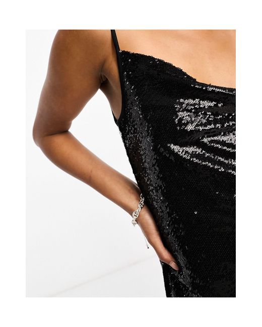 AllSaints Black Haddi Sequin Mini Dress