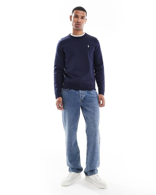 Polo Ralph Lauren Blue Icon Logo Double Knit Sweatshirt for men
