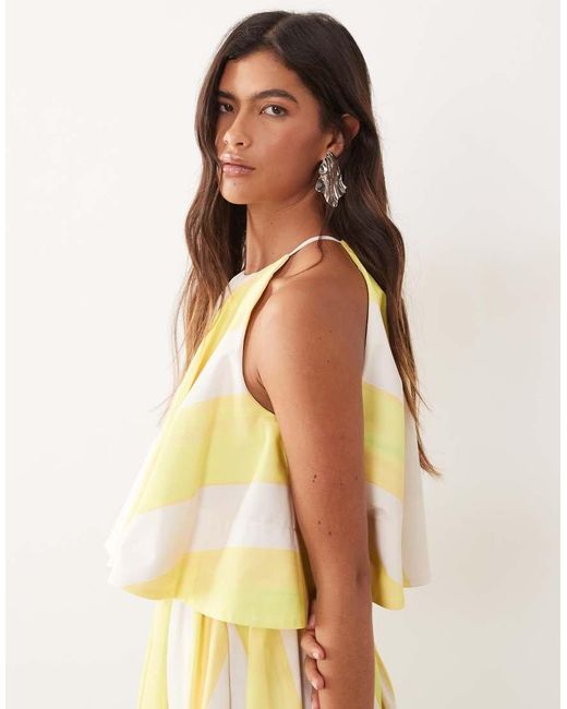 ARRANGE Yellow Trapeze Top