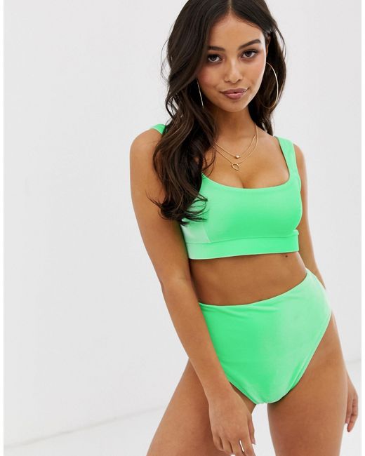asos green swimsuit