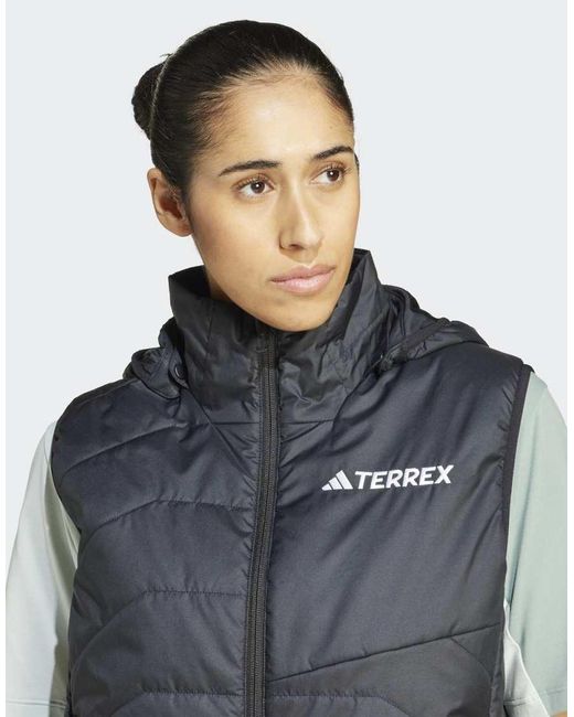 Adidas Blue Terrex Multi Climawarm Insulated Hooded Vest