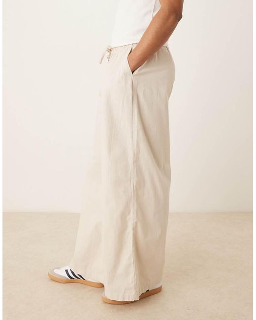 Pantalones Muy Holgados De Mezcla De Lino De -Neutro ASOS de hombre de color Natural