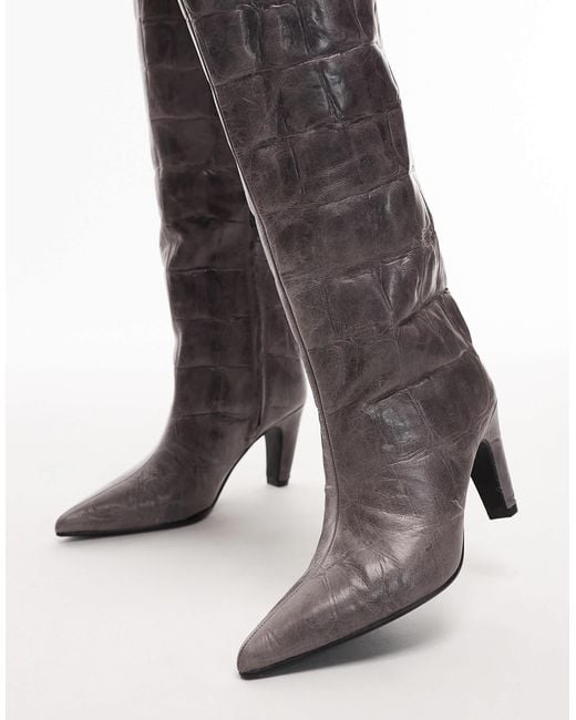 Bronx Black – low-jadey – kniehohe stiefel aus leder