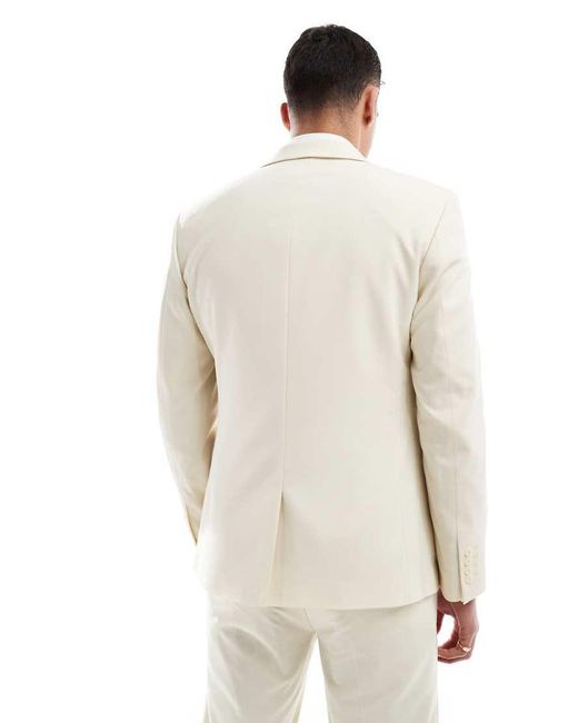 ASOS Smal Colbert in het White voor heren
