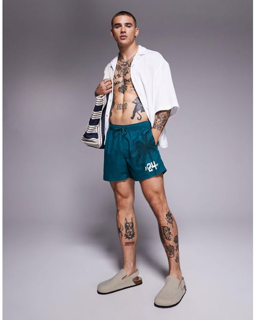 ASOS Green Swim Shorts for men