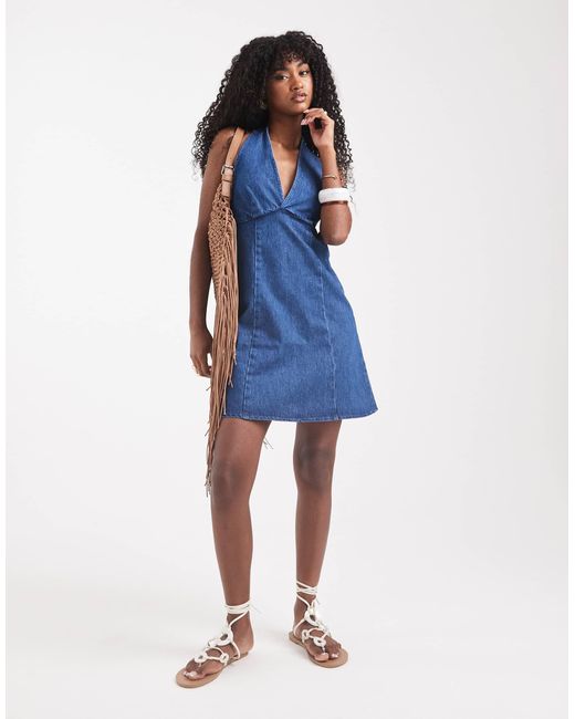 ASOS Blue – jeans-minikleid