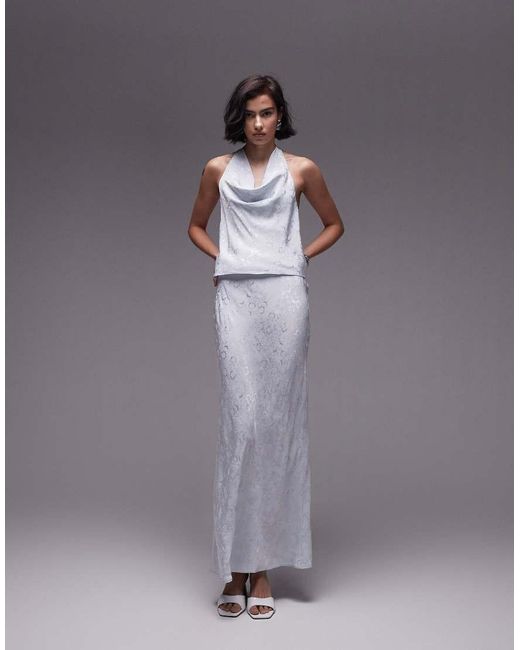 Top Ghiaccio di TOPSHOP in Blue