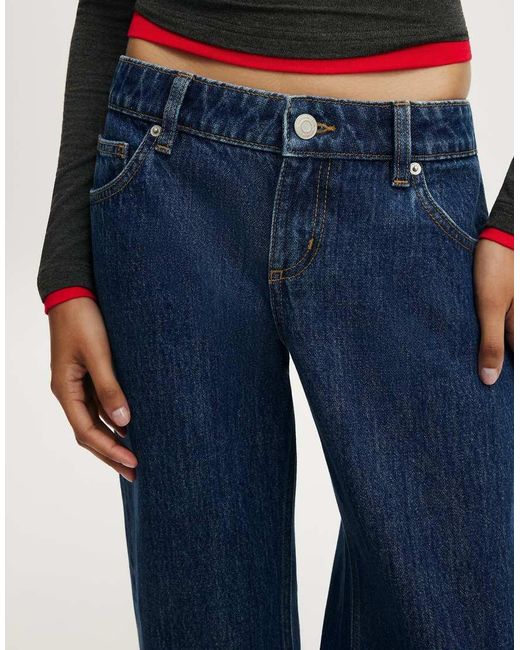 Cotton On Blue Petite Low Rise Straight Jean