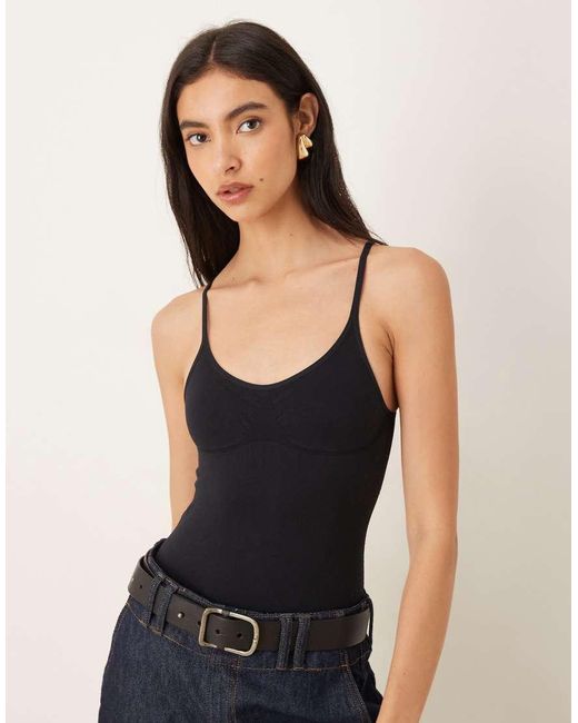 ASOS Black Seamless Cami Bodysuit
