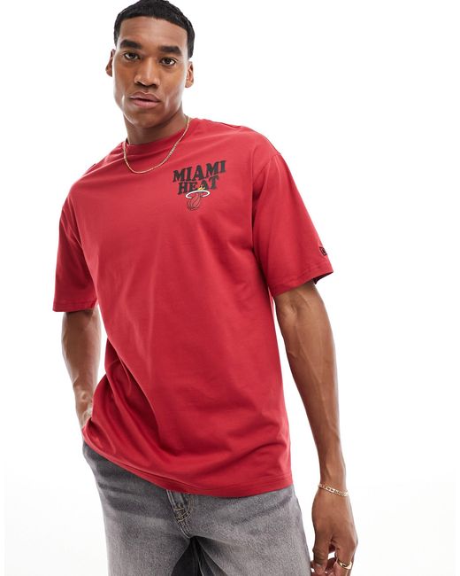 Camiseta roja miami heat KTZ de hombre de color Red