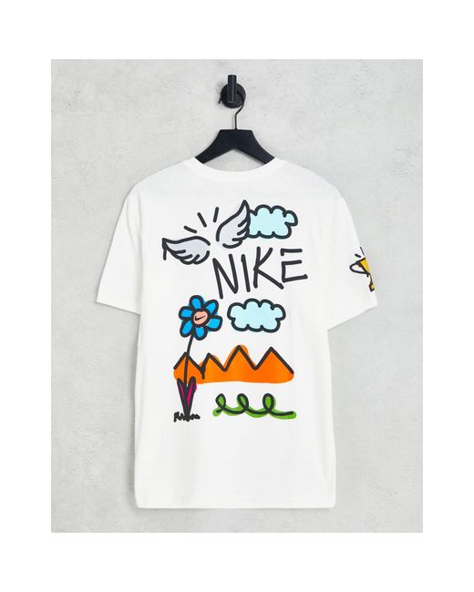 Nike White Doodleglyph Graphic T-shirt for men