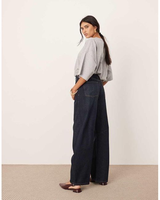 ASOS Blue Sydney Denim Barrel Leg High Waist Jean