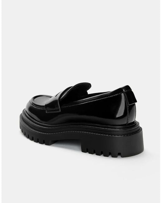 Pull&Bear Black Chunky Loafers