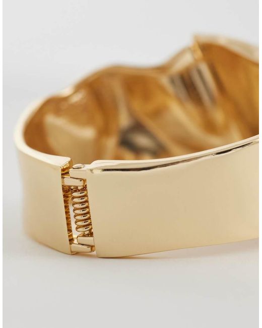 ASOS Natural Cuff Bracelet With Molten Design