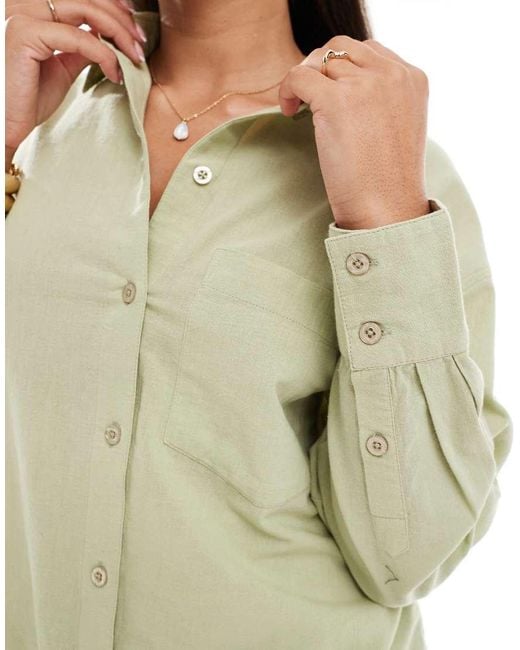 ASOS Green Kayla Mix And Match Beach Shirt