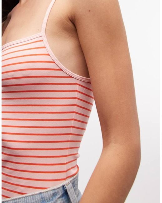 Monki Blue Straight Strap Vest