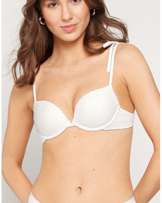 Tezenis Natural Piqué Wave Push-Up Padded Bikini Top