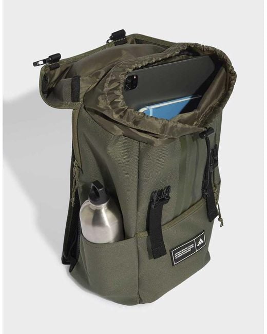 Adidas Originals Green 3 Stripes Flap Backpack