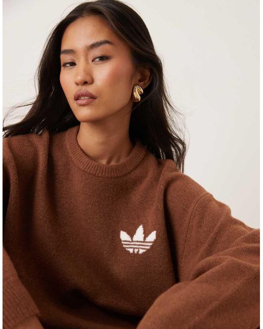Adidas Originals Brown Knitted Jumper