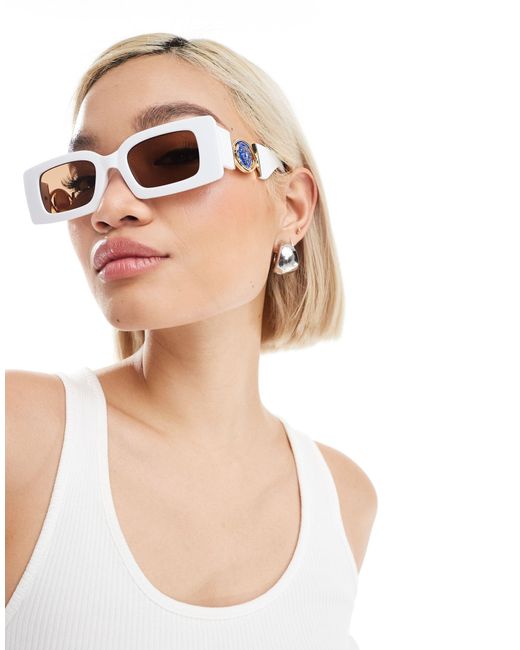 Aire White Arm Detail Sunglasses