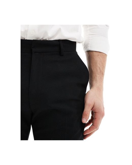 ASOS Black Smart Skinny Fit Trousers for men