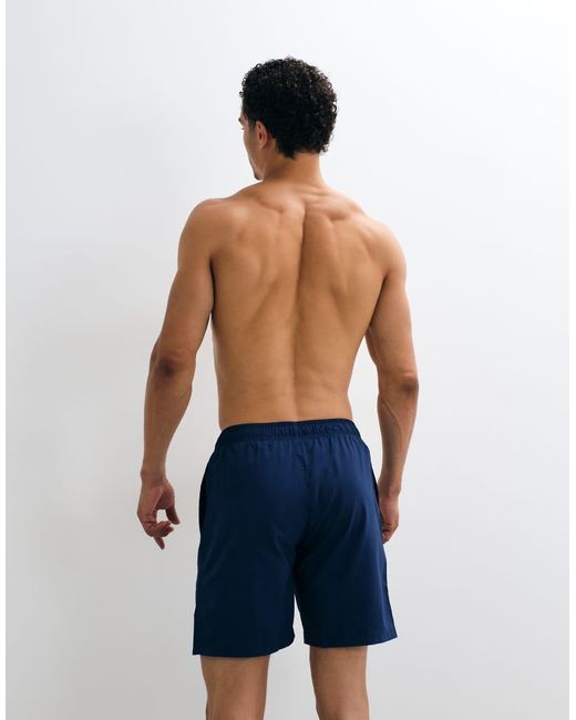 Adidas Originals Blue Adidas Training Essentials Swimshorts With 3 Stripes for men