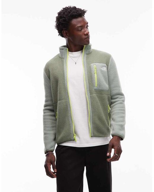 The North Face Gray Yumiori Full Zip Colourblock Fleece for men