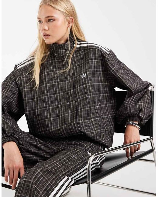 Adidas Originals Black Check Track Top