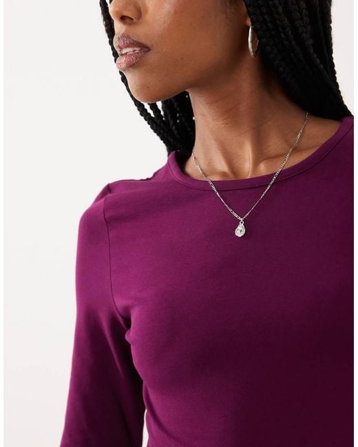 Cotton On Pink Longline Crew Long Sleeve