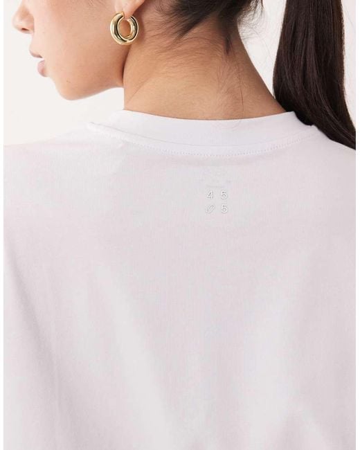 4505 White Modal Blend Ultra Soft Boxy Performance T-Shirt