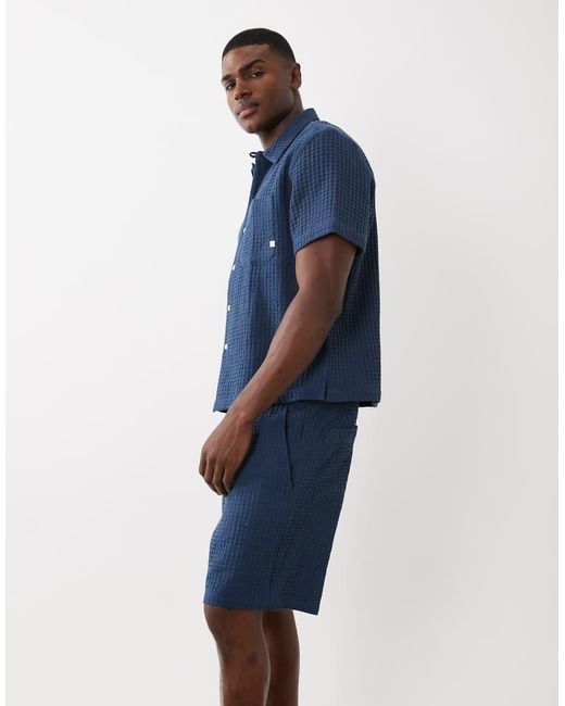 Farah Blue Swinton Drawstring Shorts for men