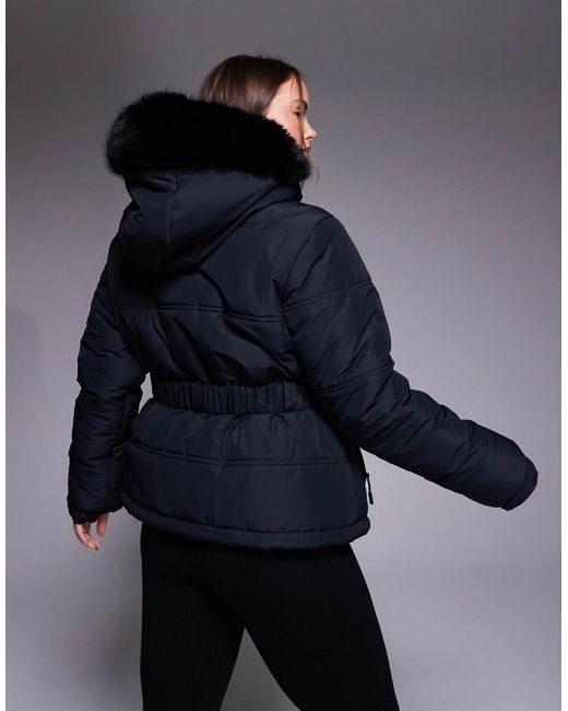 ASOS 4505 Ski & Snow Blue Asos 4505 Curve Ski Icon Water Repellent Insulated Belted Ski Jacket