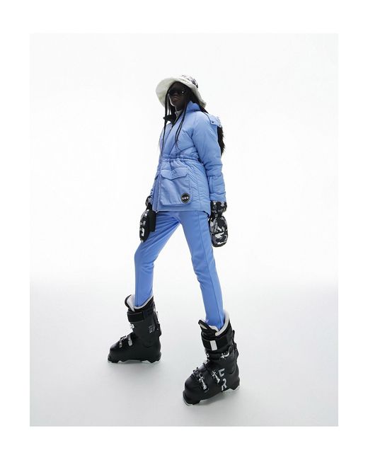 TOPSHOP Sno Ski Pants With Stirrups in Blue |