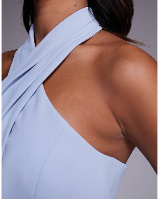 River Island Blue – neckholder-weste
