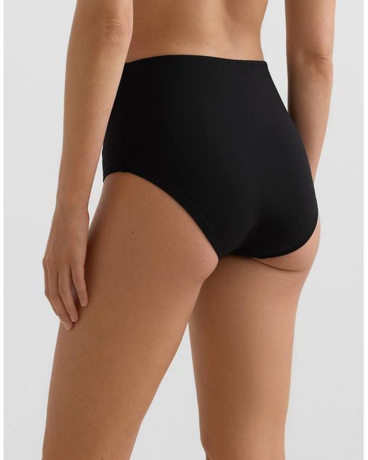 Oysho Black Shapewear-Effect High-Waisted Bikini Briefs